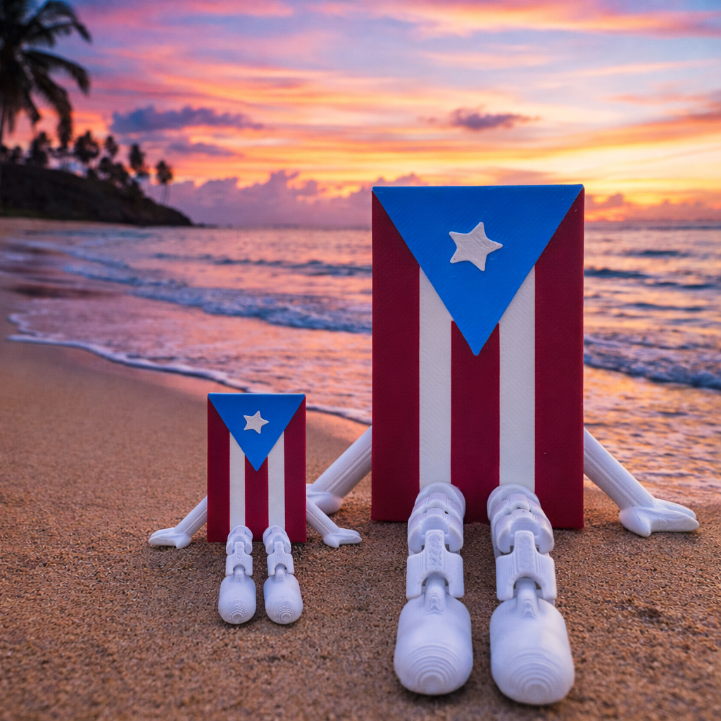 Bandera de Puerto Rico Buddy - 3 tamaños