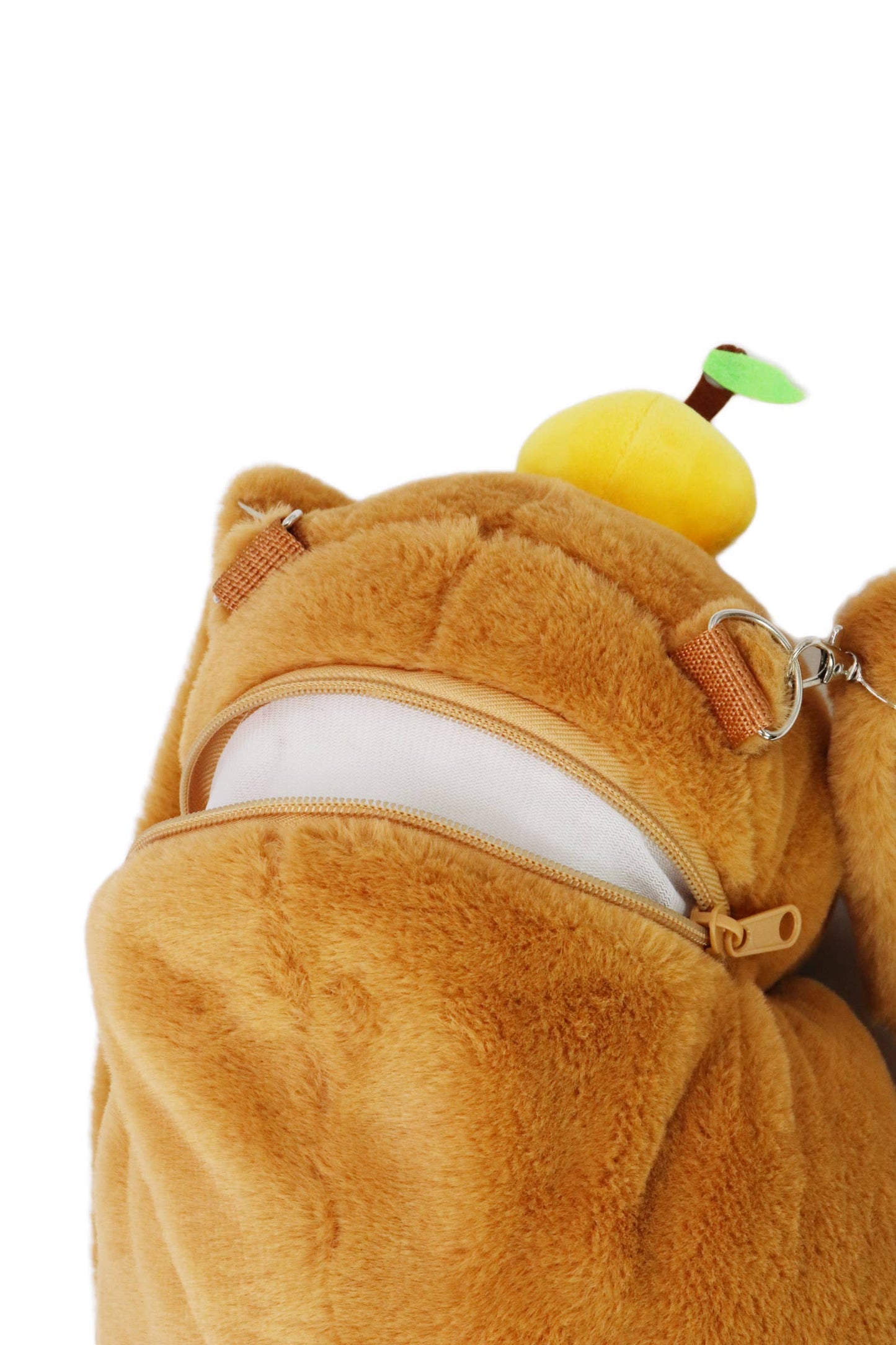 Capybara Fuzzy Faux Fur Backpack