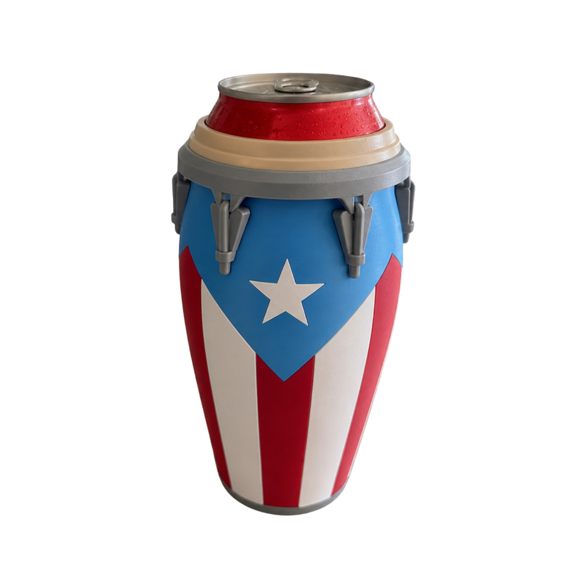 Boricua Barril Conga Can Holder | Regular & Slim Can Drinkware