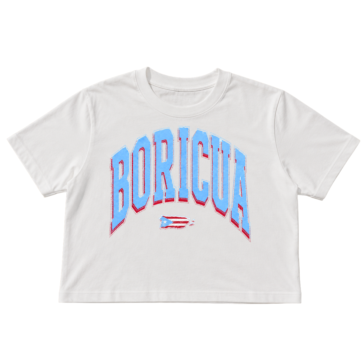 BORICUA Crop Top | Puerto Rico Women’s Shirt | Vintage Boricua Crop Tee