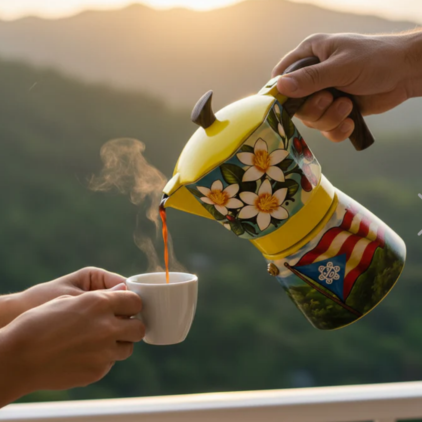"Mirando a Lo Alto" by Juan Salgado - Cocina Criolla Moka Pots (Greca) - Puerto Rican Artist - Limited Edition