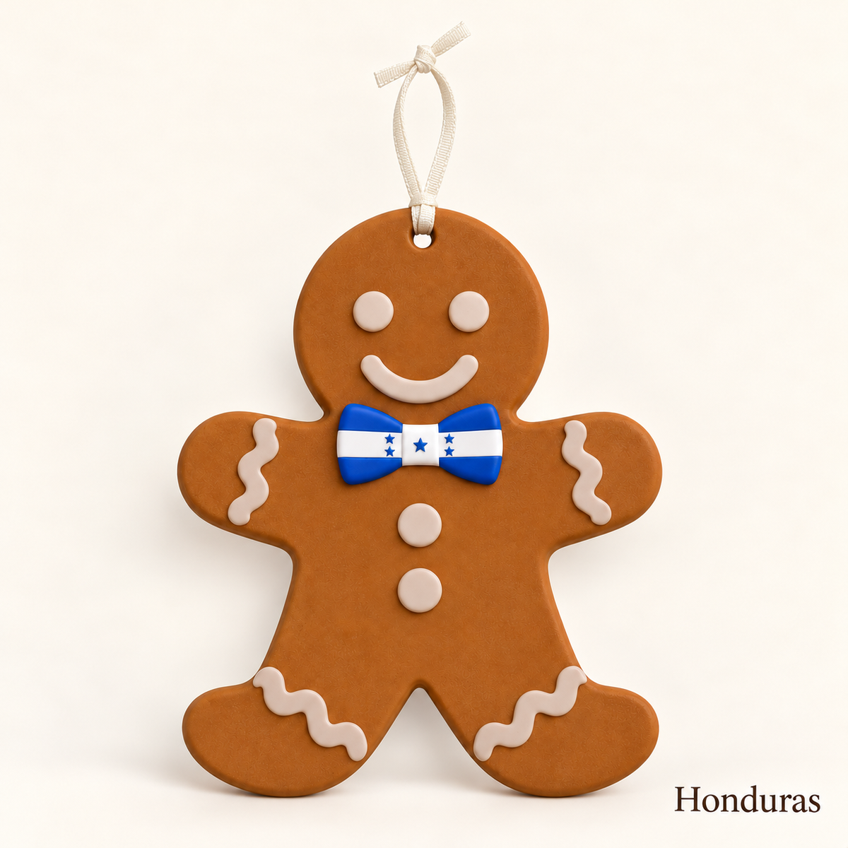Gingerbread Flag Christmas Ornament — Choose Your Country | 4″