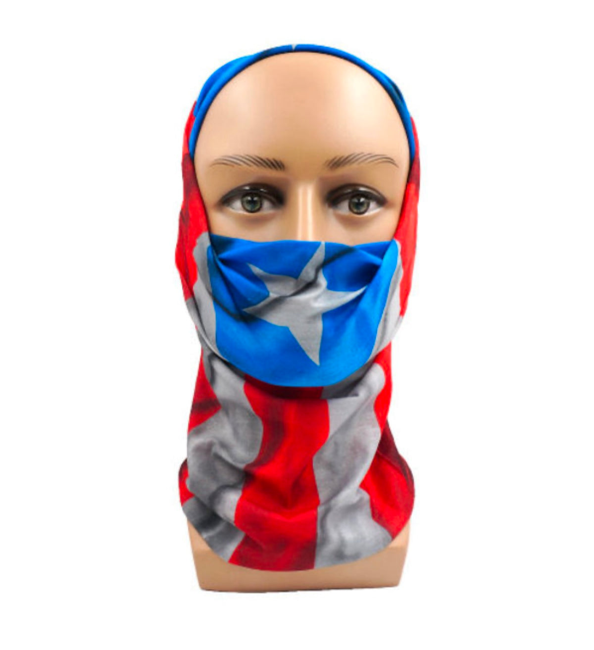 Polaina de cuello unisex con bandera de Puerto Rico