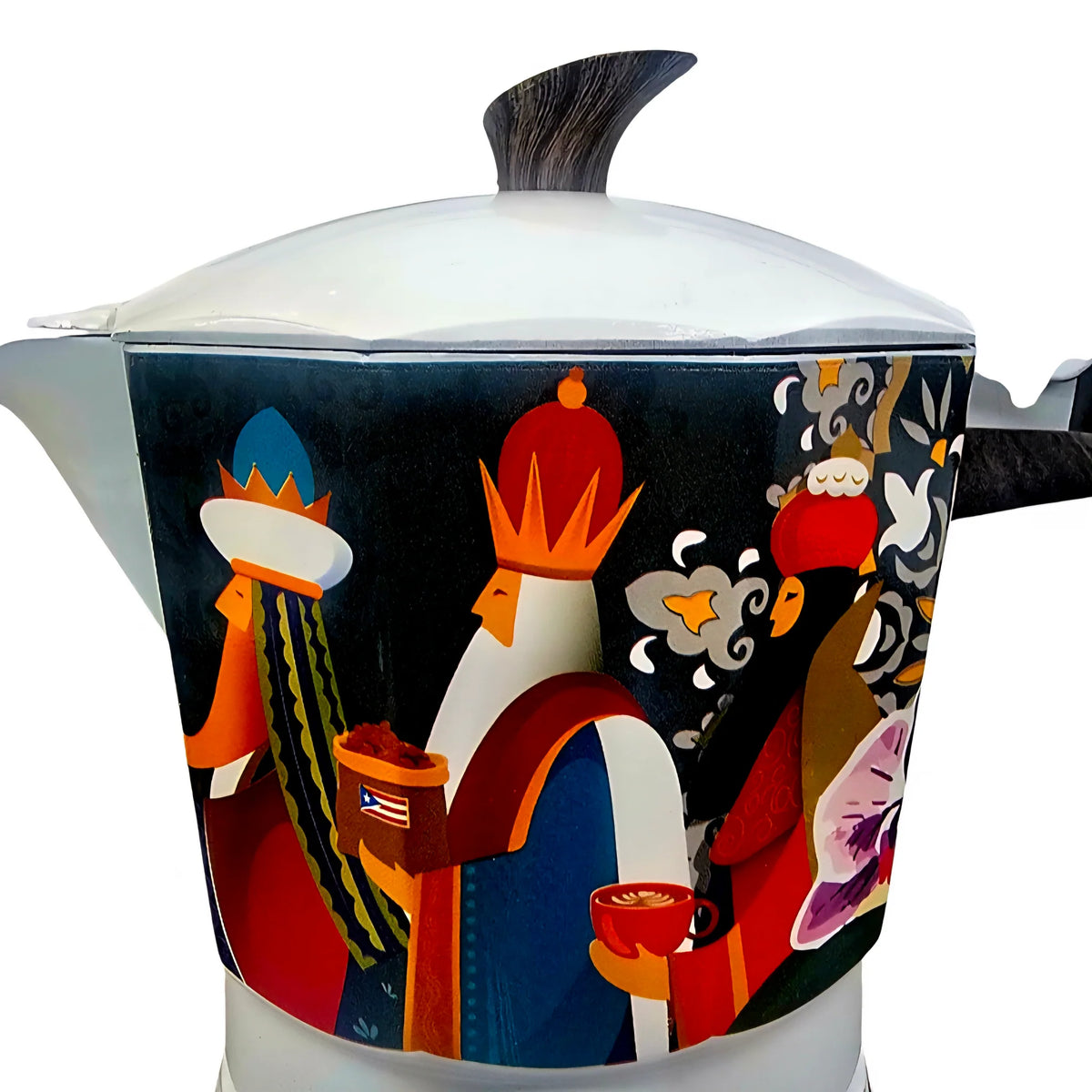 Cocina Criolla Limited Edition Moka Pots (Greca) - "Mosaico de Reyes" Design