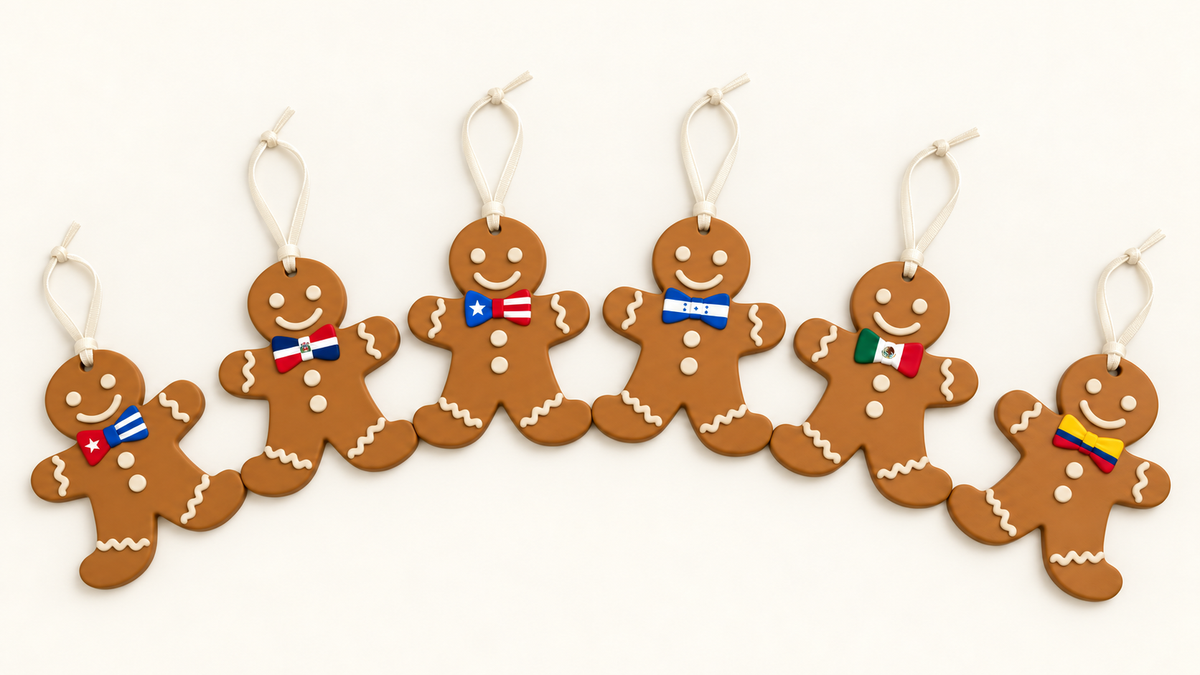Gingerbread Flag Christmas Ornament — Choose Your Country | 4″