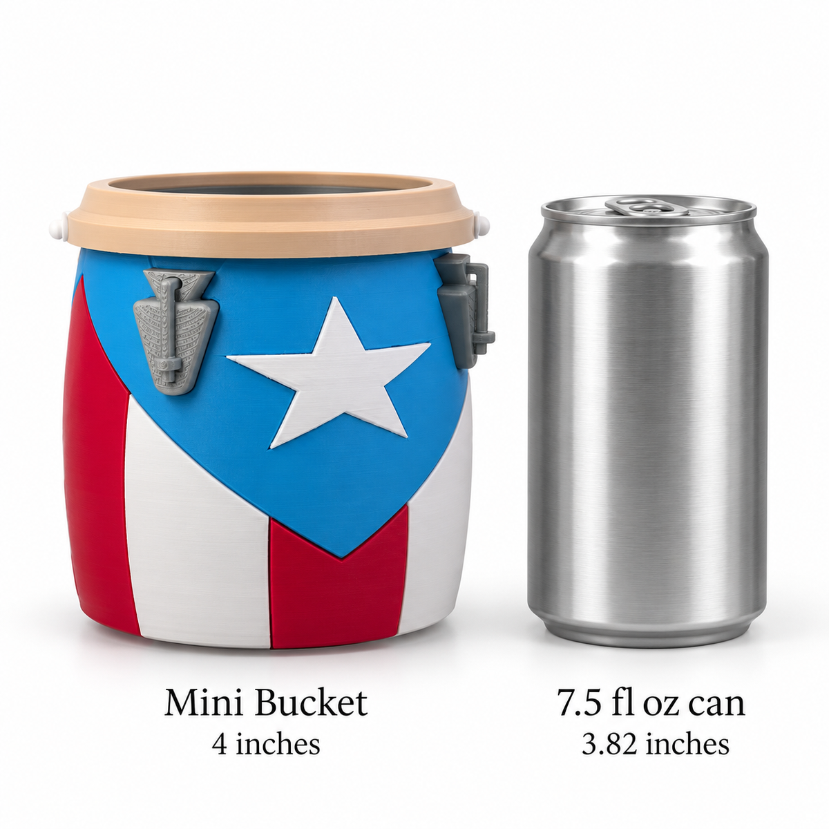 Puerto Rico Mini Bucket β Classic/Black | 4-Inch Collectible