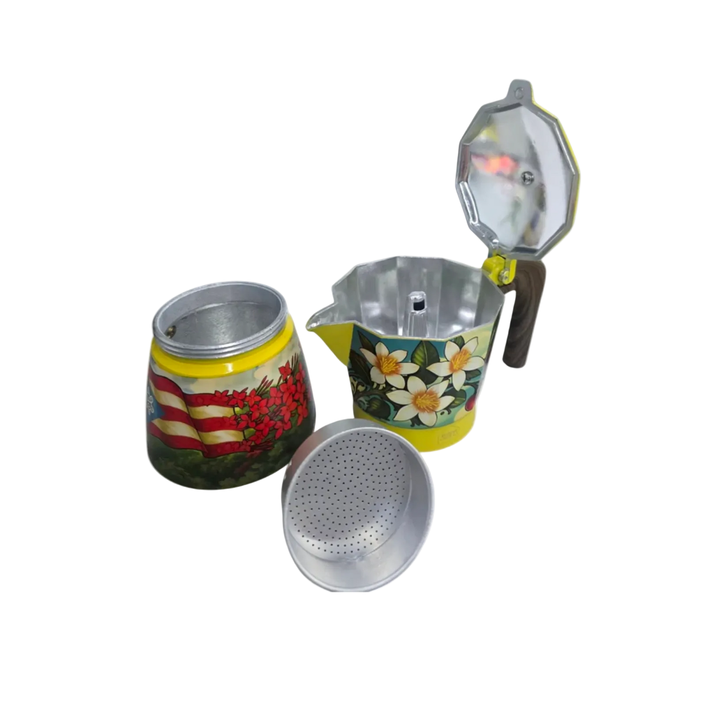"Mirando a Lo Alto" by Juan Salgado - Cocina Criolla Moka Pots (Greca) - Puerto Rican Artist - Limited Edition