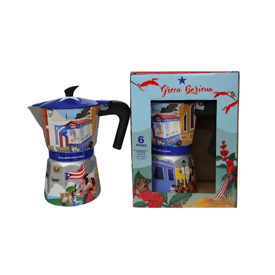 "PR Es Donde Más Se Goza" Coffee Pot (Greca) - Limited Edition