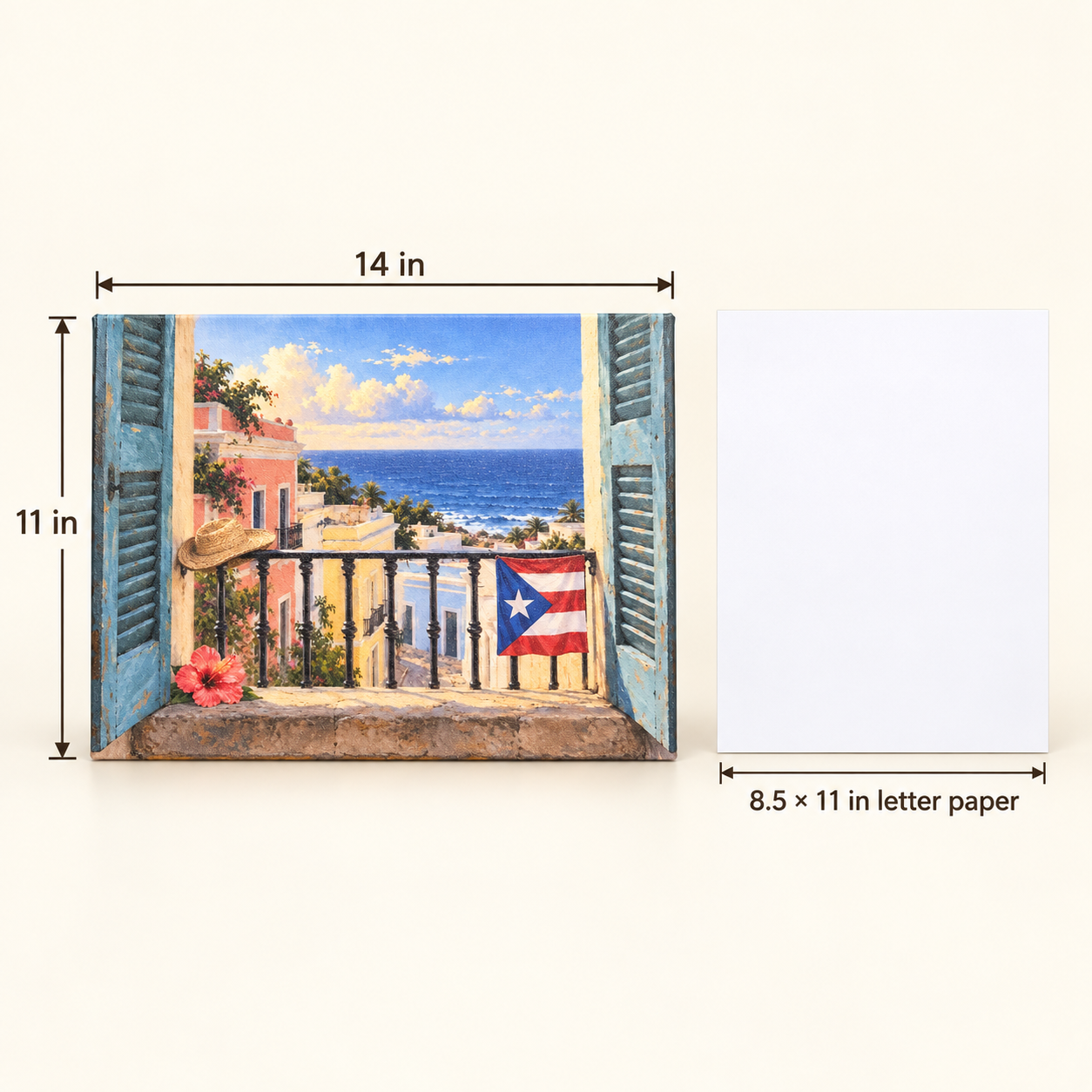 Puerto Rico Canvas Wall Art - 11” x 14”
