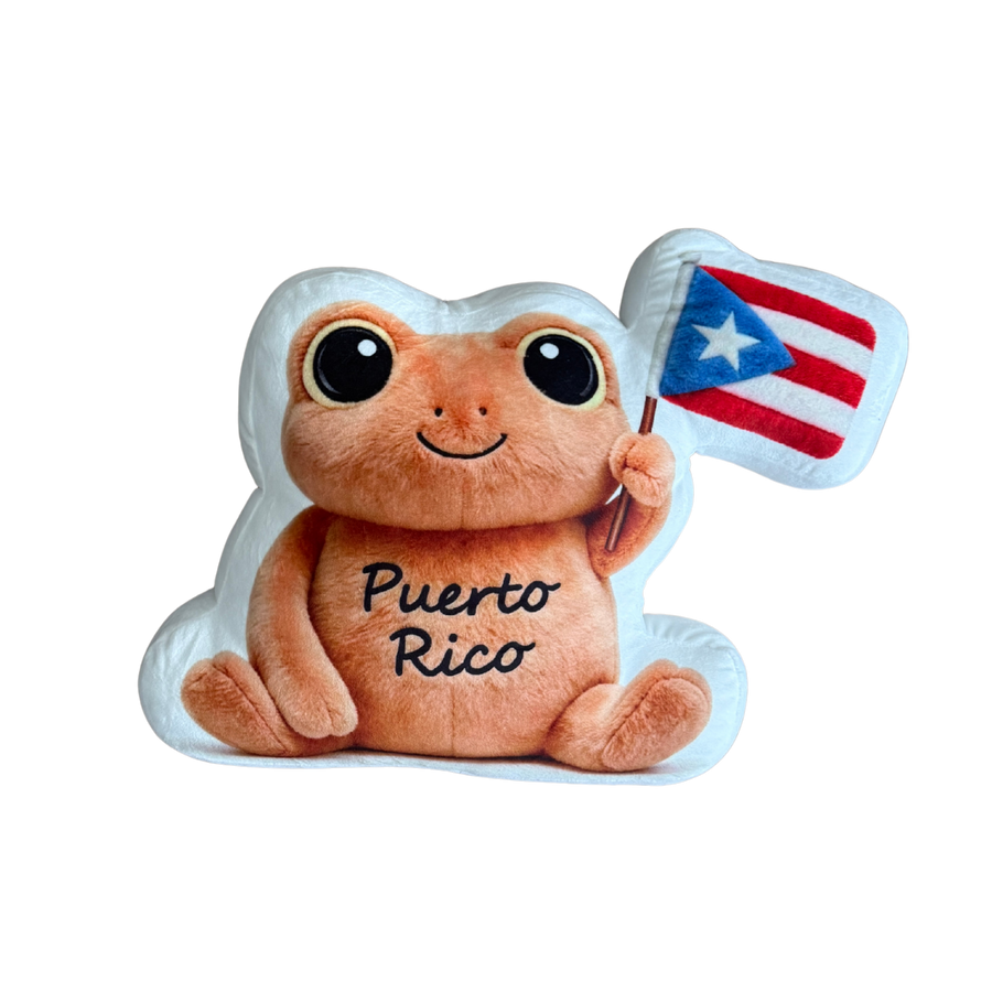 Coquí Puerto Rico Plush Pillow