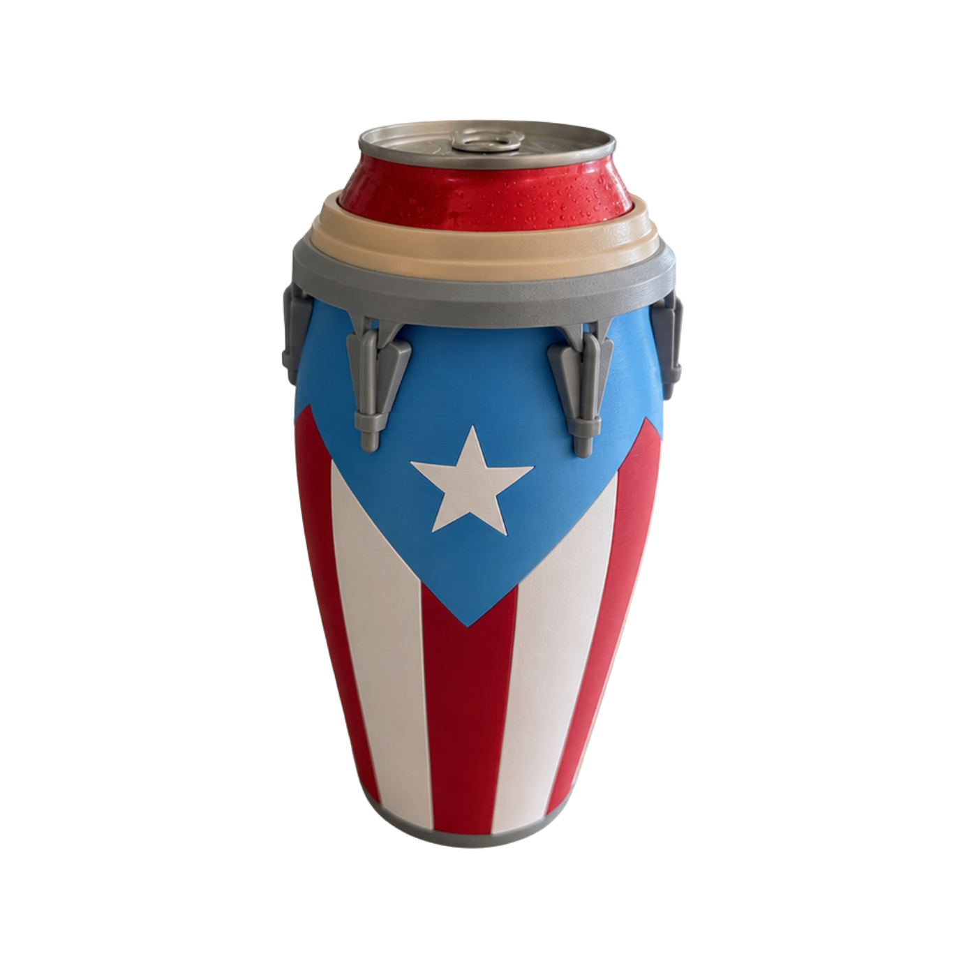 Boricua Barril Conga Can Holder | Regular & Slim Can  Drinkware