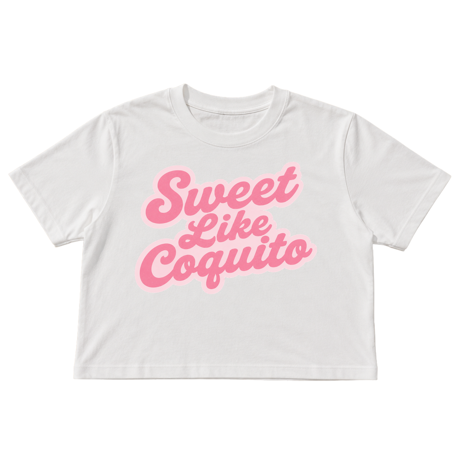 Sweet Like Coquito Crop Top | Puerto Rico Graphic Tee | Boricua Women’s Cropped Shirt