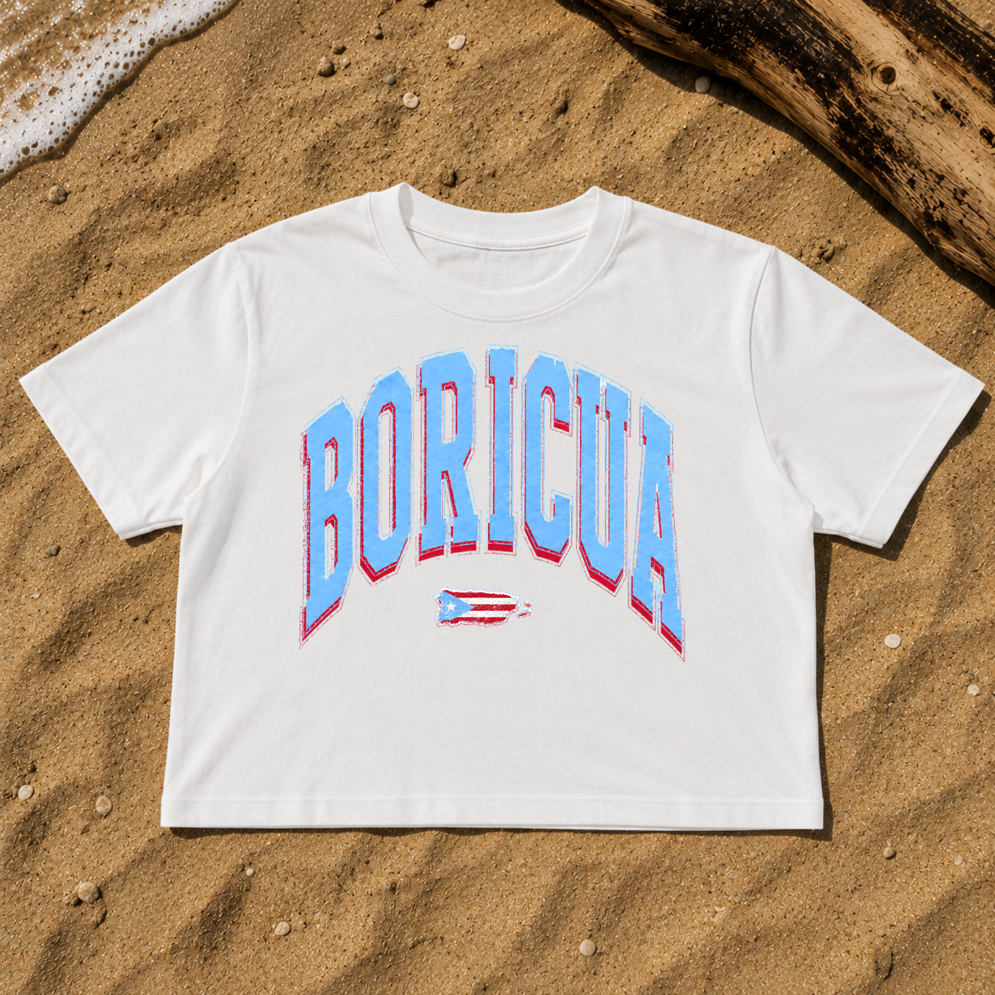 BORICUA Crop Top | Puerto Rico Women’s Shirt | Vintage Boricua Crop Tee