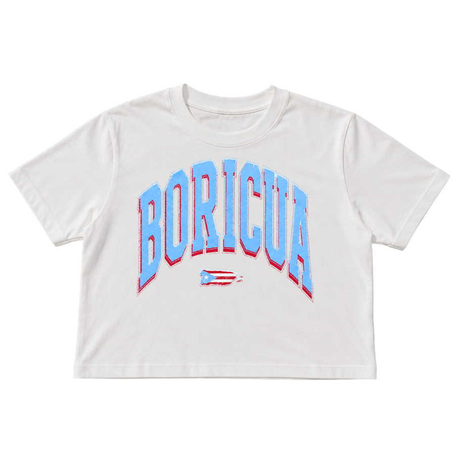 BORICUA Crop Top | Puerto Rico Women’s Shirt | Vintage Boricua Crop Tee