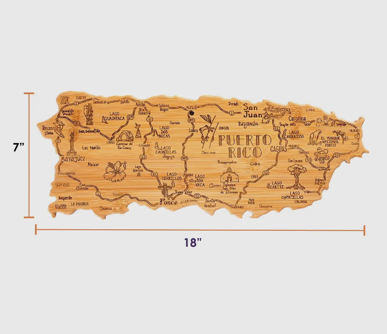 Puerto Rico Cutting Board