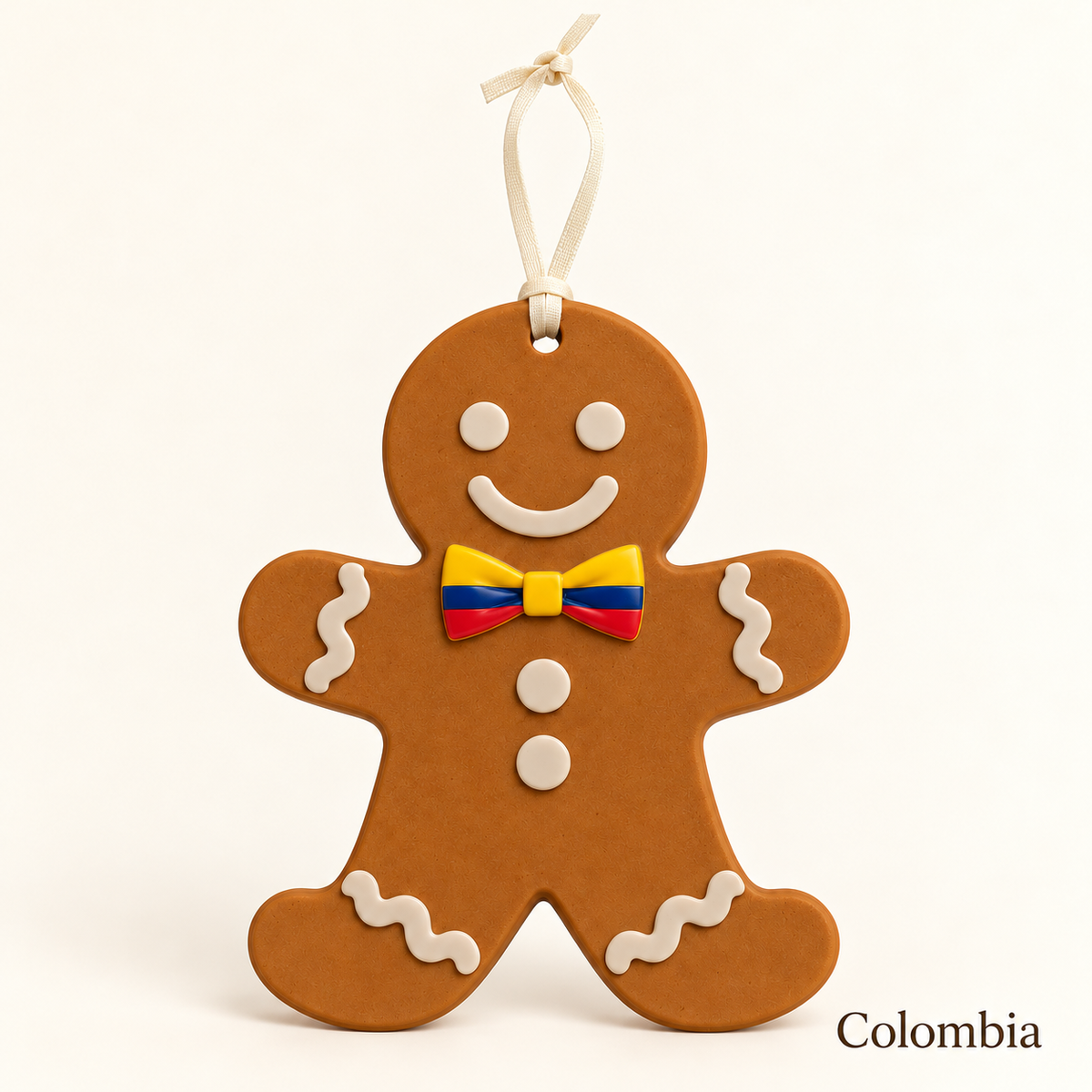 Gingerbread Flag Christmas Ornament — Choose Your Country | 4″