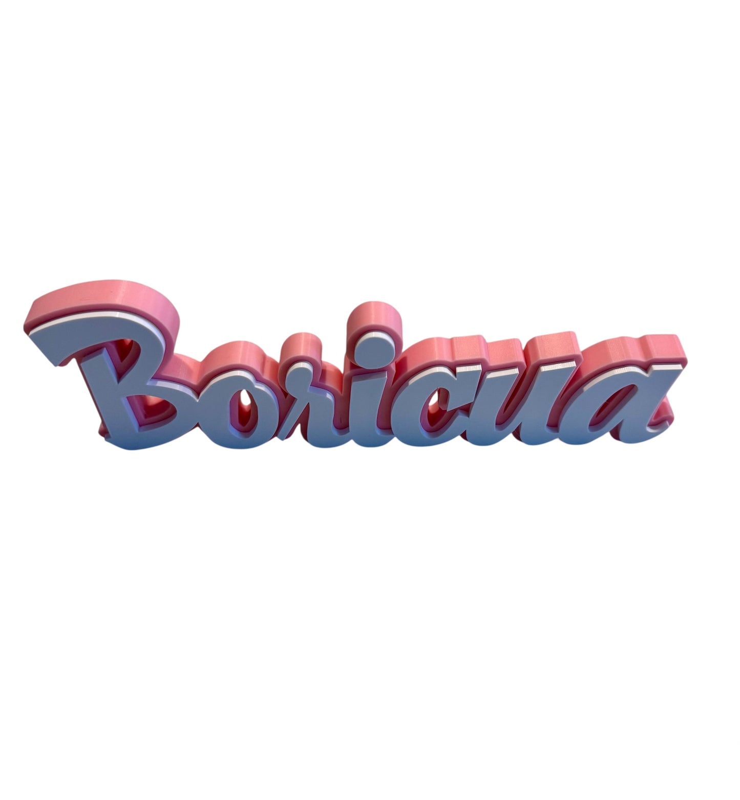 Boricua Desk Sign 🇵🇷 | Puerto Rican Pride Decor | 3D Printed Home & Office Display