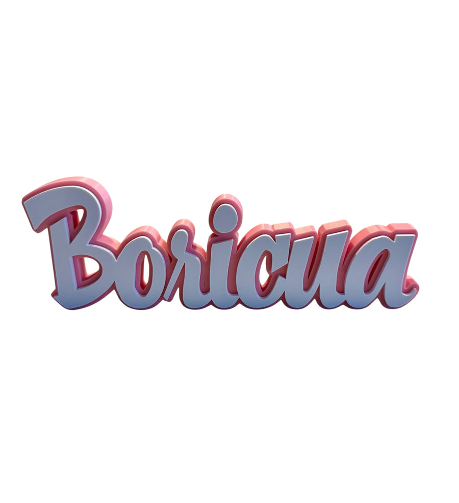 Boricua Desk Sign 🇵🇷 | Puerto Rican Pride Decor | 3D Printed Home & Office Display