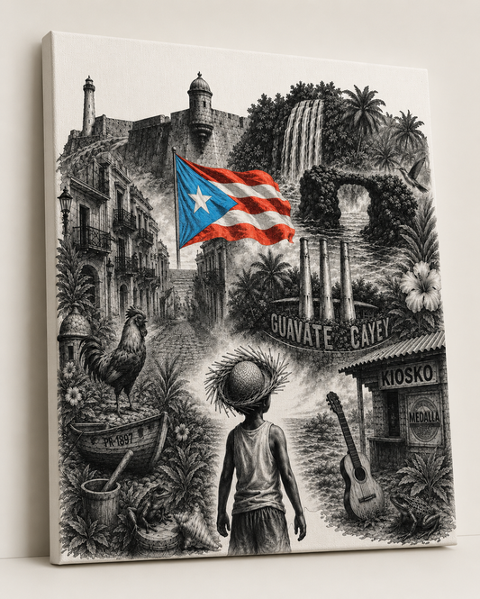El Niño | Puerto Rico Canvas Wall Art | 8x10 Cotton Canvas Decor | Cultural Island Artwork