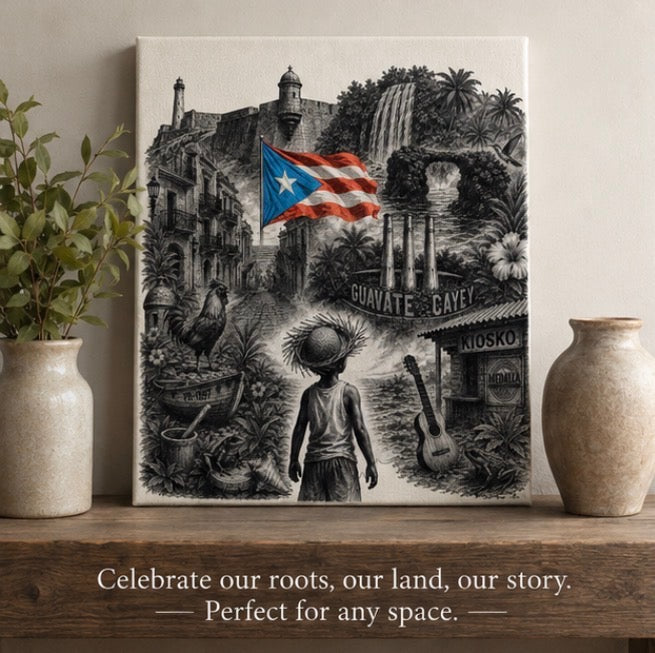 El Niño | Puerto Rico Canvas Wall Art | 8x10 Cotton Canvas Decor | Cultural Island Artwork