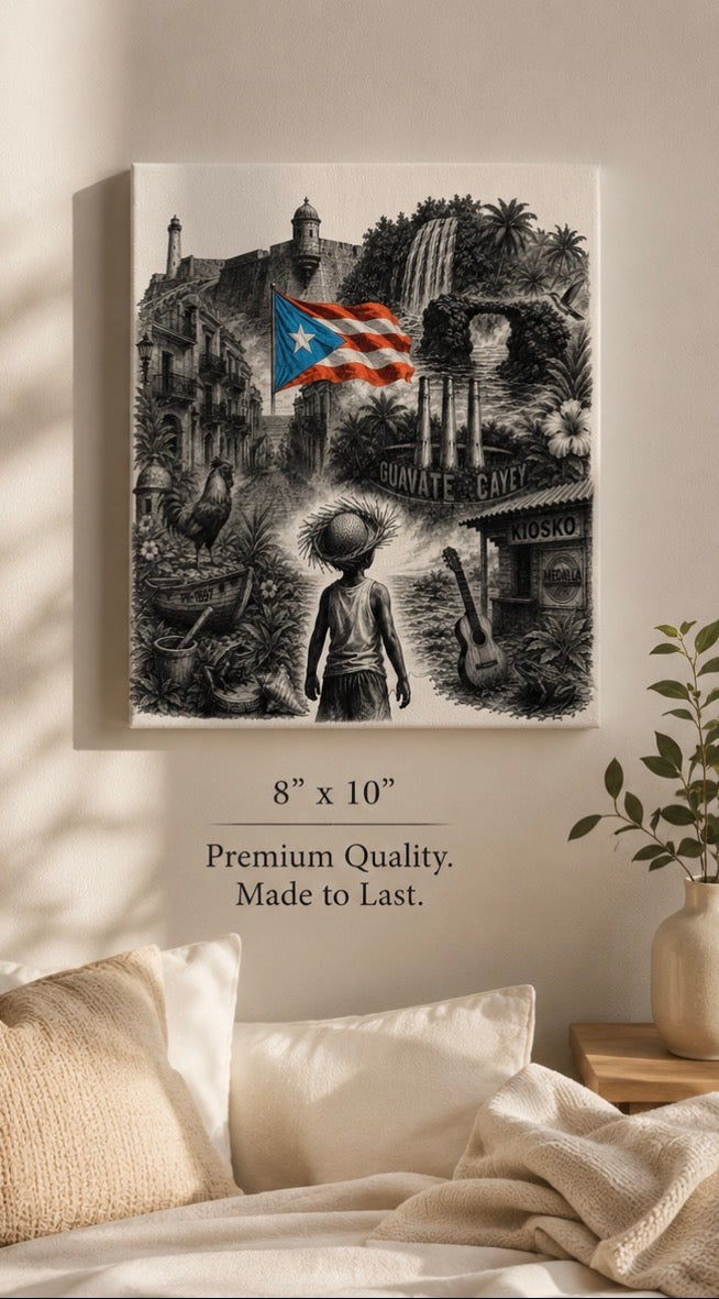 El Niño | Puerto Rico Canvas Wall Art | 8x10 Cotton Canvas Decor | Cultural Island Artwork