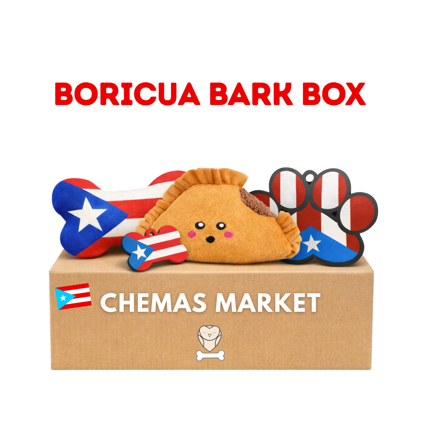 Boricua Bark Box  | Puerto Rican Dog Toy Gift Set