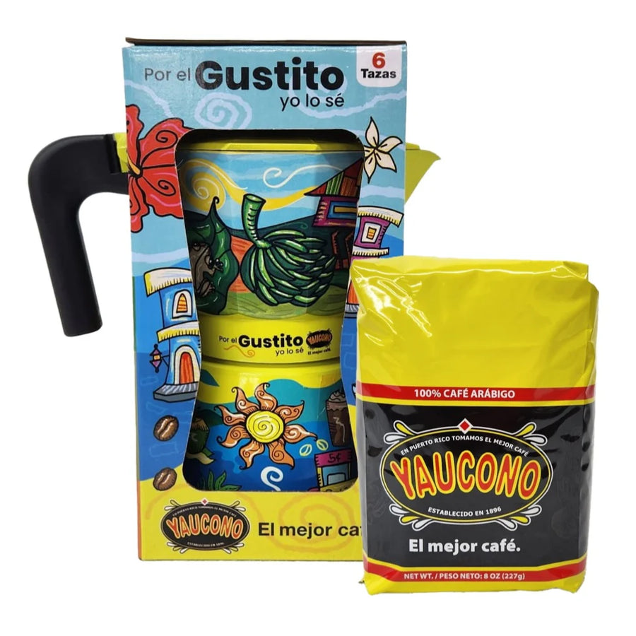 Yaucono - Coffee Pot (Greca) & a FREE 8 oz Yaucono Coffee - Limited Edition