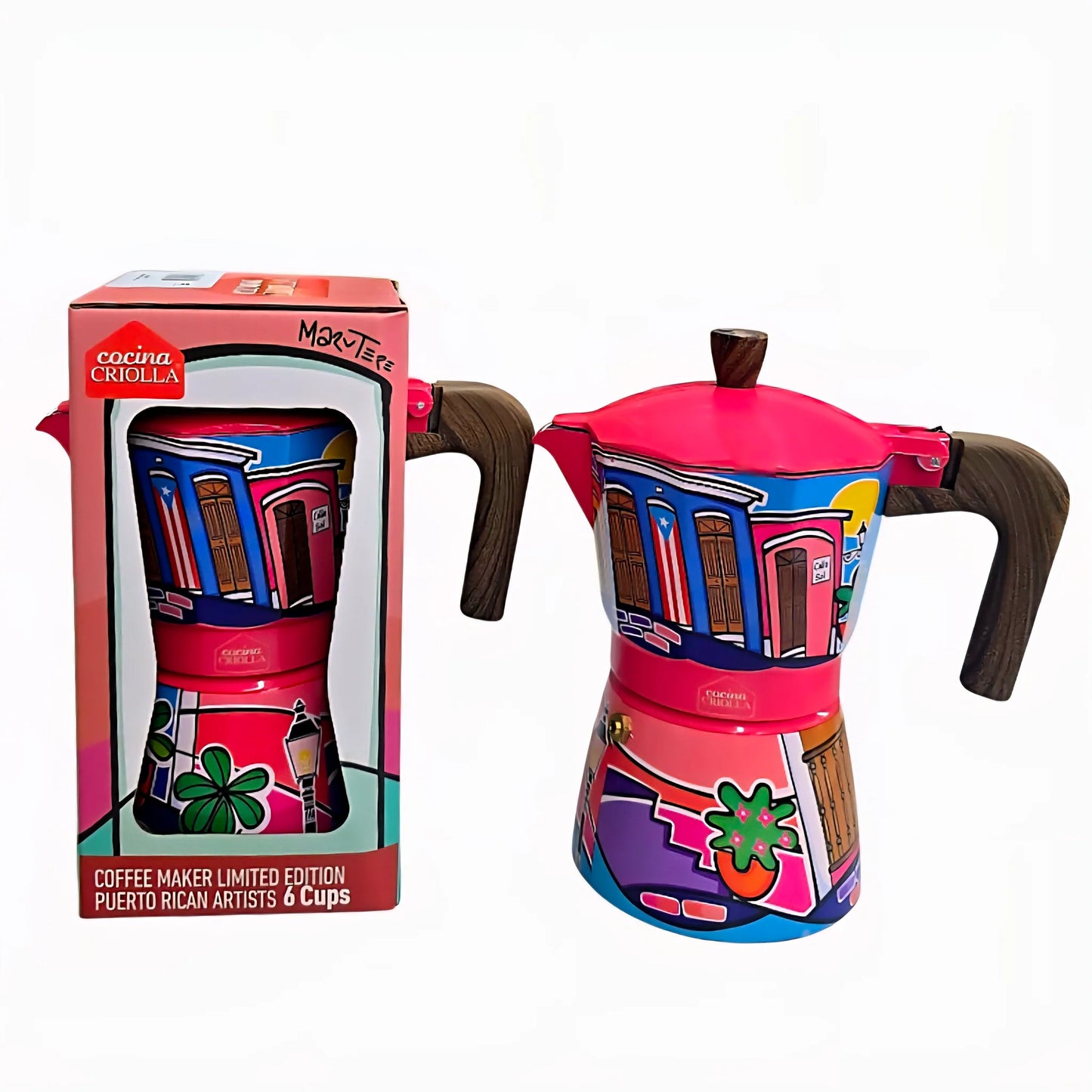 Cocina Criolla Moka Pots (Greca) - "Calle del Viejo San Juan"