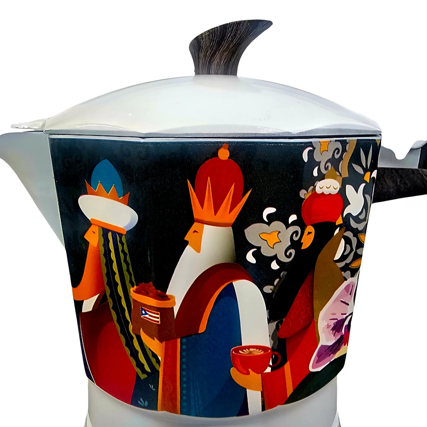 Cocina Criolla Limited Edition Moka Pots (Greca) - "Mosaico de Reyes" Design