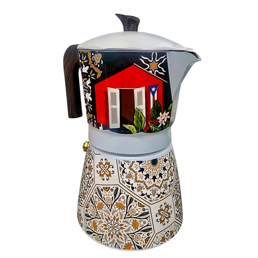 Cocina Criolla Limited Edition Moka Pots (Greca) - "Mosaico de Reyes" Design