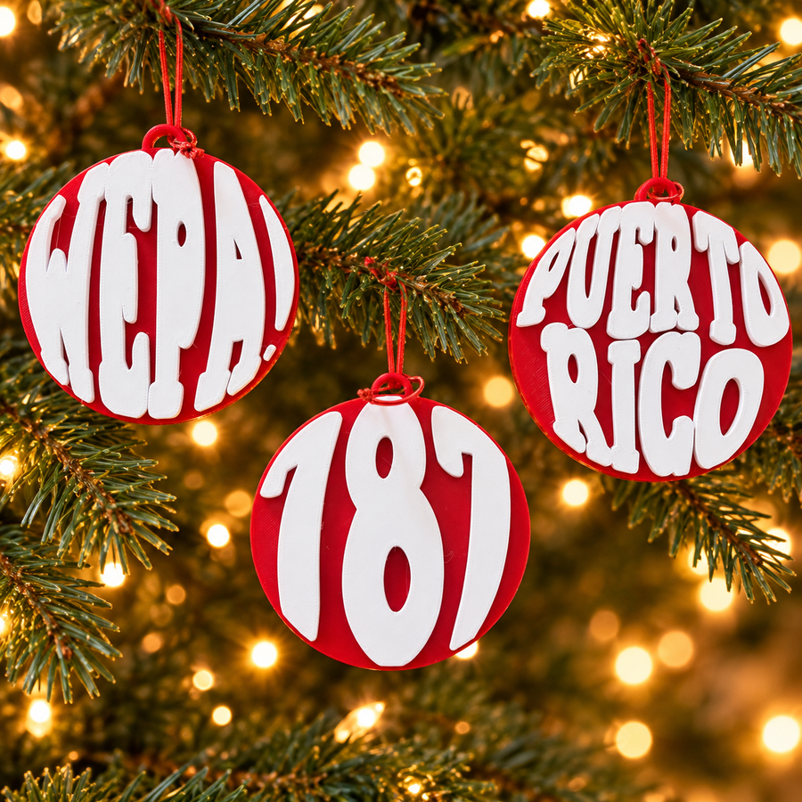 Pack 1 Navidad Boricua – Puerto Rican Christmas Ornaments (Set of 3)
