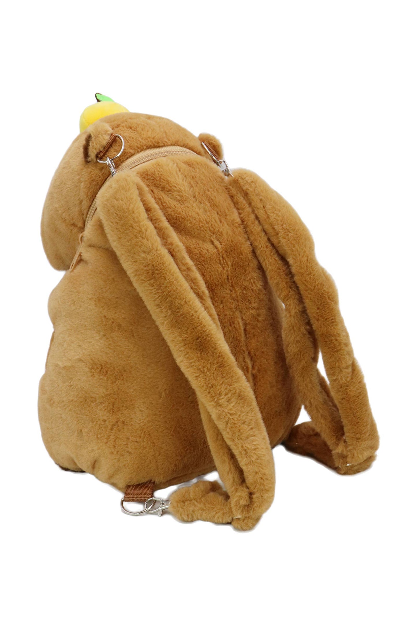 Capybara Fuzzy Faux Fur Backpack