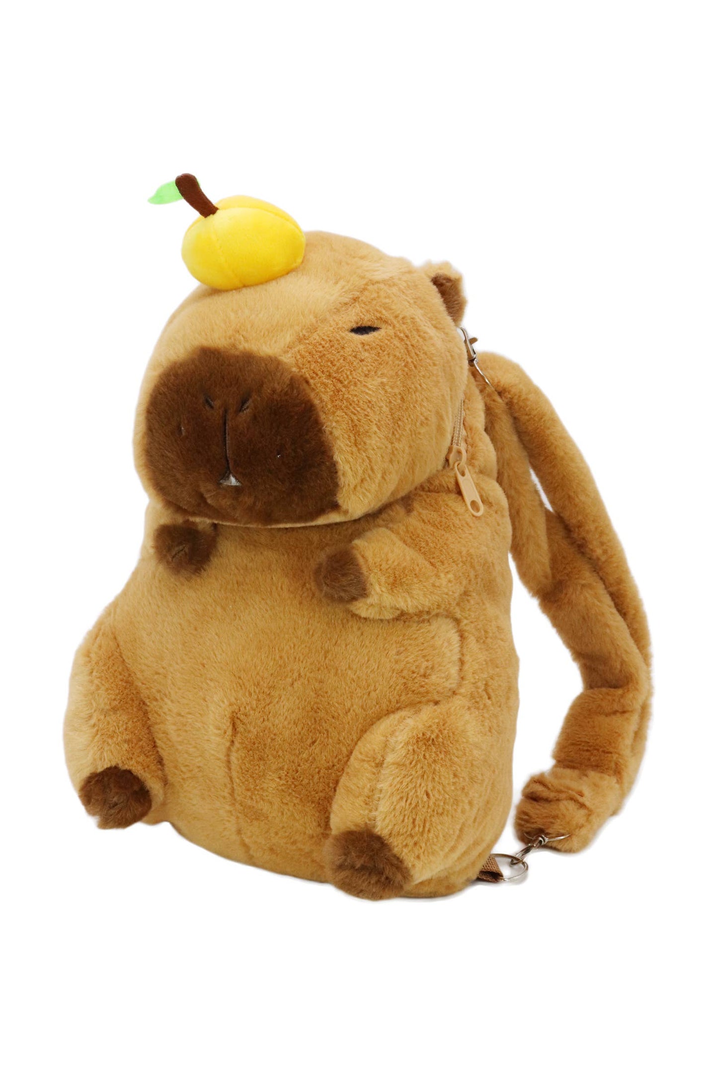 Capybara Fuzzy Faux Fur Backpack