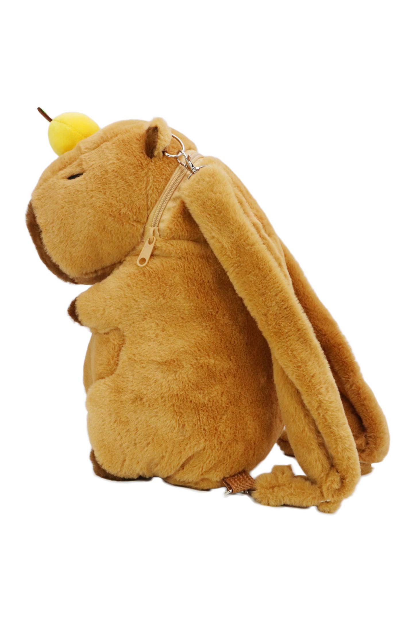 Capybara Fuzzy Faux Fur Backpack
