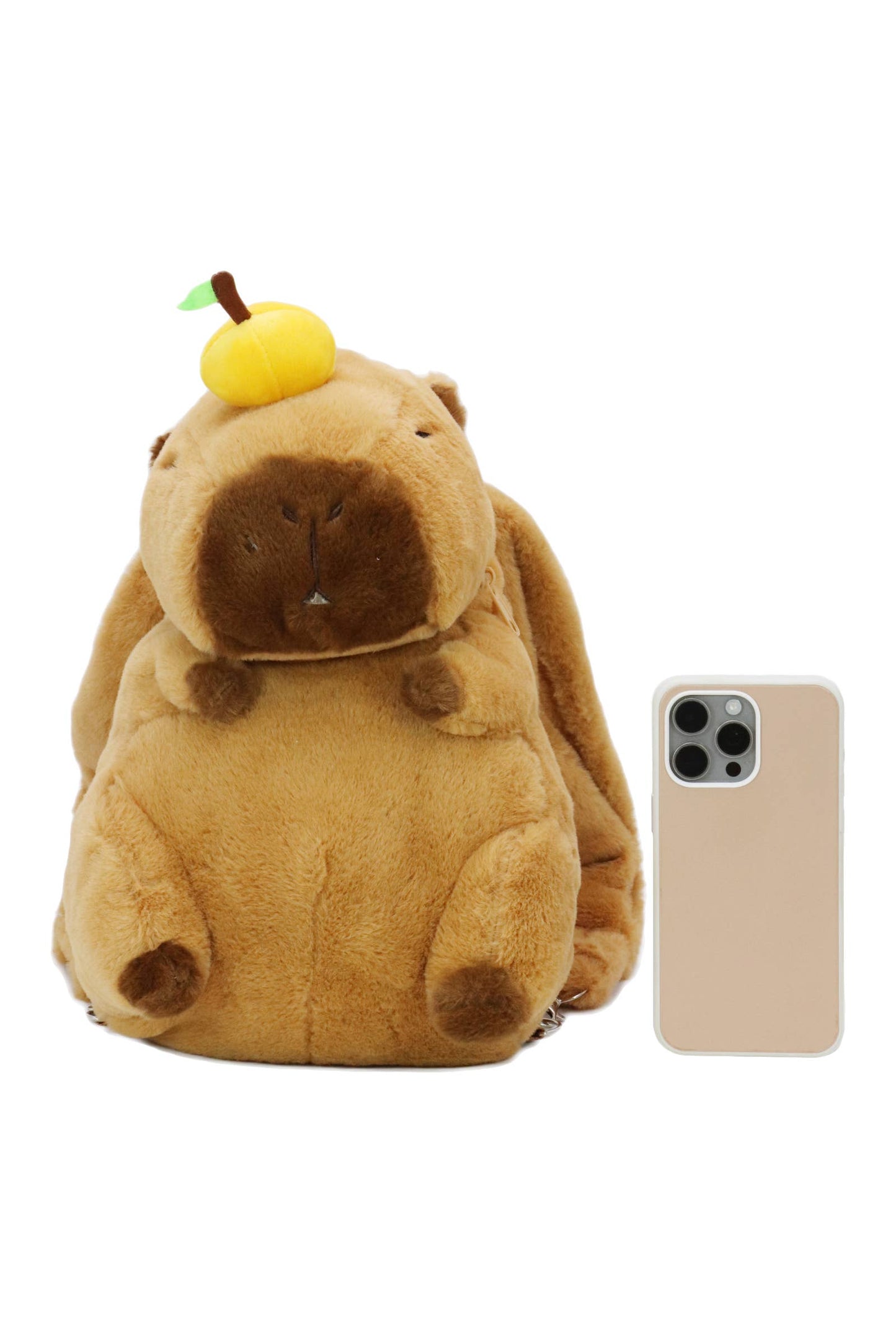 Capybara Fuzzy Faux Fur Backpack
